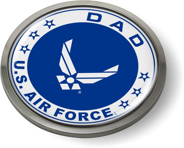 U.S. Air Force Dad Emblem (White Wings)